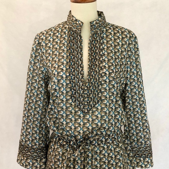 Tory Burch Adelaide Elephant Pattern Tunic - Picture 3 of 8